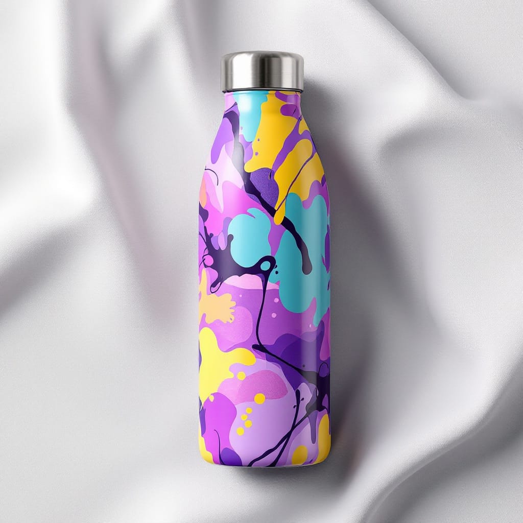 Termo metálico con diseño sublimado de colores